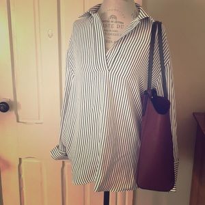 H&M Long Sleeve Striped Blouse